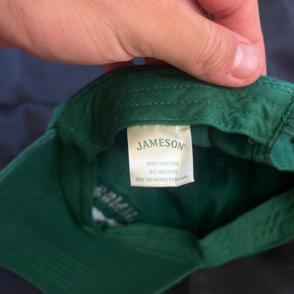 Jameson Irish Whiskey Hat Green Adjustable Strapback Dad Cap Beer Promo Logo - Picture 4 of 6